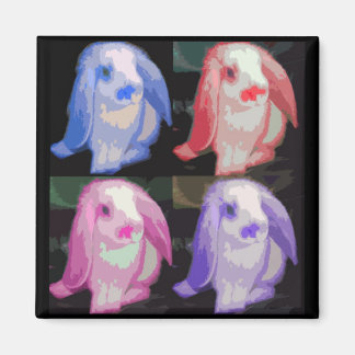 Aimant lapins pop art