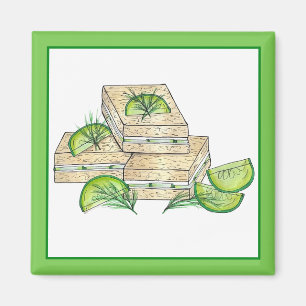 Aimant L'après-midi Tea Party Cucumber Dill Sandwich