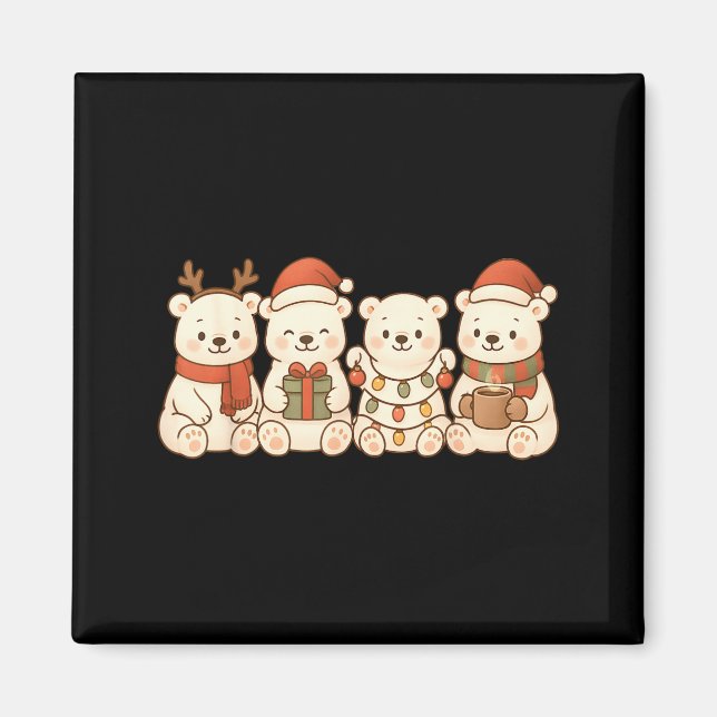 Aimant Lar Bears Kids Boys Girls Christmas Lar Bears  (Devant)