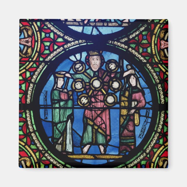 Aimant L'Arche de l'Alliance fenêtre, détail de Dieu avec (Devant)