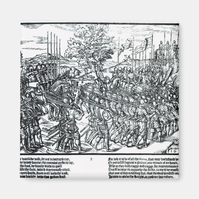 Aimant L'armée anglaise marche avec Sir Henry Sidney (Devant)