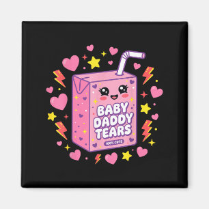 Aimant Larmes de papa bébé Kawaii Boîte de jus Mignon Drô