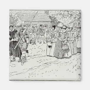 Aimant L'arrivée des jeunes femmes chez Jamestown