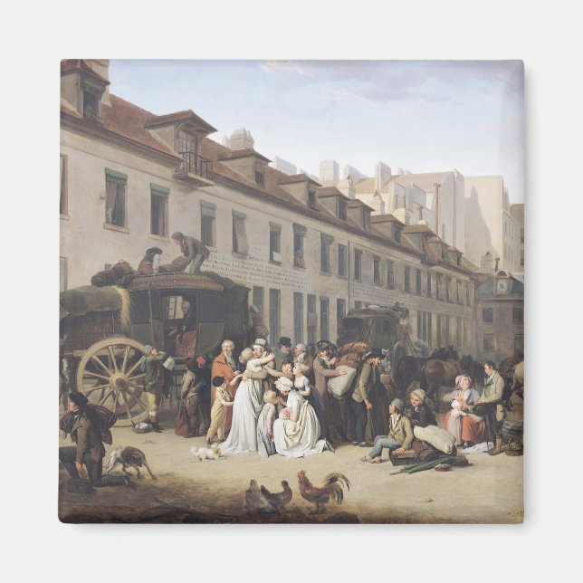 Aimant L'arrivée d'un stagecoach au Terminus (Devant)