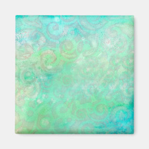 Aimant L'art Abstrait bleu et vert