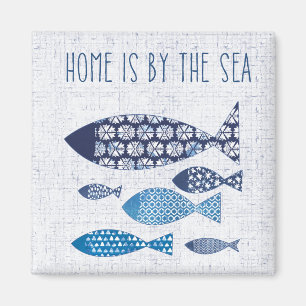 Aimant L'art côtier Home is By the Sea