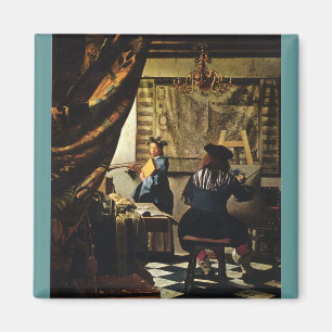 Aimant L'art de la peinture de Johannes Vermeer vers 1668