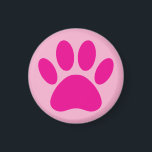 Aimant L'Art Empreinte de patte De Chien En Rose<br><div class="desc">Empreinte de patte de chien de dessin en rose. version arrière - plan rose pâle. Magnets décoratifs minimalistes pour les maisons et les entreprises comme les animaleries. Idée cadeau pour les amoureux de les chiens.</div>