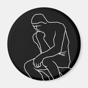 Aimant L'art en ligne de la statue de l'homme pensif, Ins
