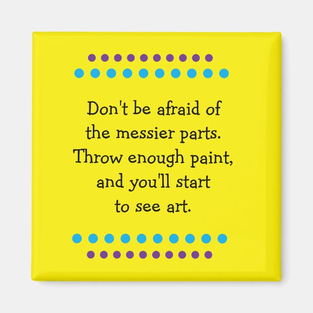 Aimant L'art est désordonné (Devant)