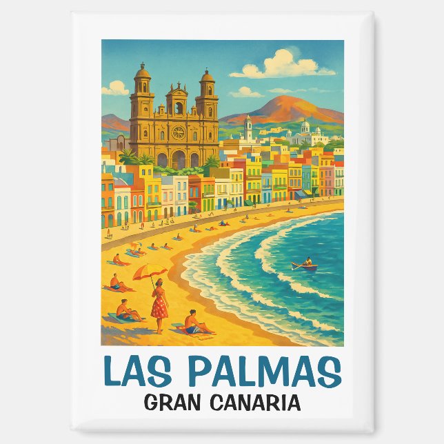 Aimant Las Palmas de Grande Canarie Plage de Las Canteras (Recto)