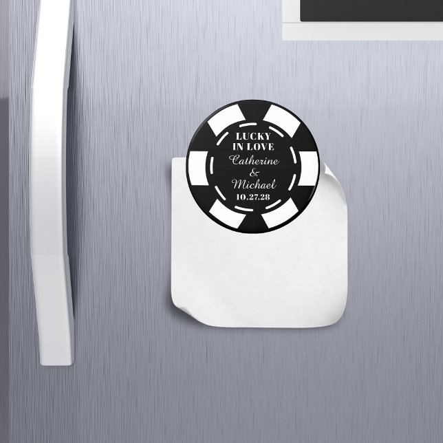 Aimant Las Vegas Casino Poker Chip Mariage Favoriser (Créateur téléchargé)