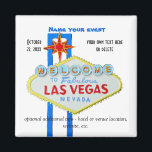 Aimant Las Vegas Custom Event<br><div class="desc">Annoncez votre événement spécial Las Vegas avec un aimant de signe de bienvenue Las Vegas. parfait pour toute occasion de créer un buzz ou d'utiliser comme souvenir le jour de la réunion,  la fête ou la réunion.</div>