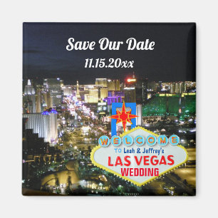 Aimant Las Vegas Mariage Date Affiche de bienvenue