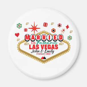 Aimant Las Vegas Marié Couple Correspondant Vacances Neva