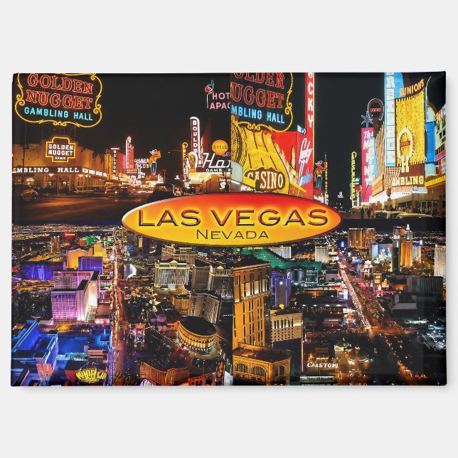 Aimant Las Vegas Nevada Multi Photo Night Collage, (Recto)