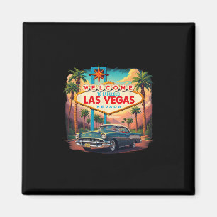 Aimant Las Vegas rétro Nevada Las Vegas Souvenir Voyage