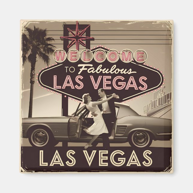 Aimant Las Vegas USA vintage (Devant)