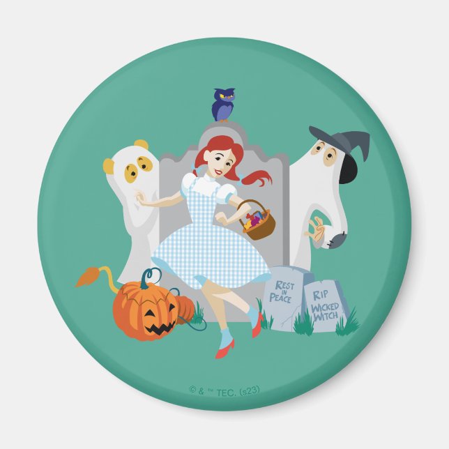 Aimant L'Assistant D'Oz™ | Dorothy Halloween Joyeuse Dans (Devant)