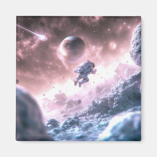 Aimant L'astronaute en saut (Devant)