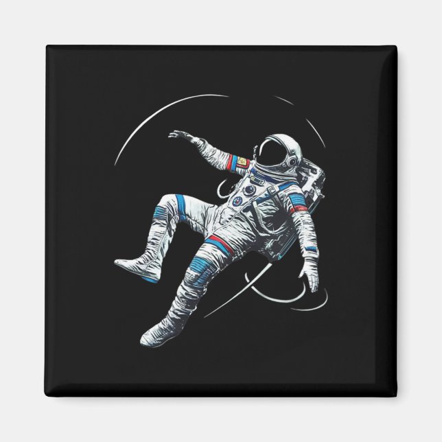 Aimant L'astronaute Muay Thai Boxing Karate Kickboxing Ma (Devant)