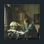 Aimant L'astronome, 1668<br><div class="desc">L'astronome,  1668 | par Jan Vermeer | Lieu de l'art : Louvre,  Paris,  France | Artiste néerlandais | Numéro de collection d'images : XIR267676</div>