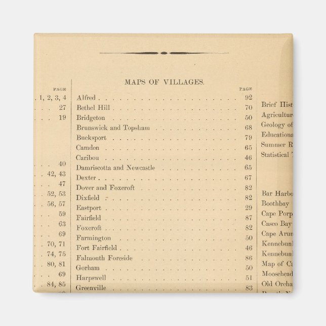 Aimant L'atlas de Stuart de l'état du Maine (Devant)