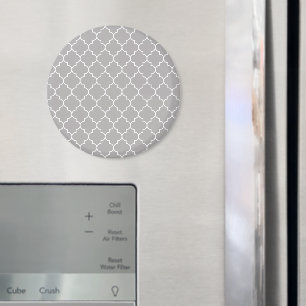 Aimant Latticerie Gris, Quatrefoil, Trellis Marocain