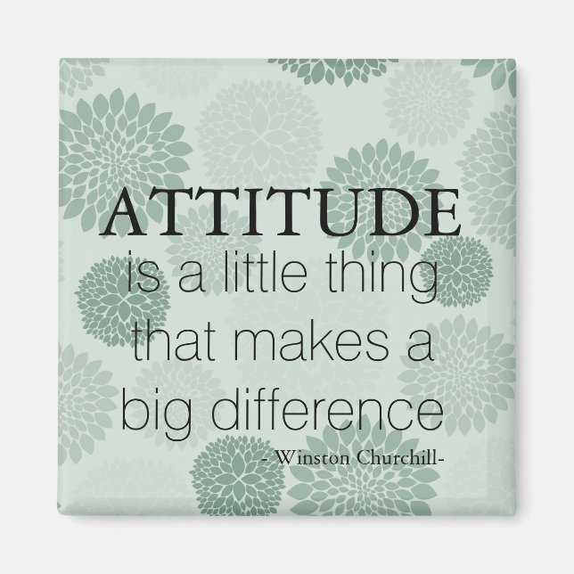 Aimant L'Attitude Des Fleurs Vertes (Devant)