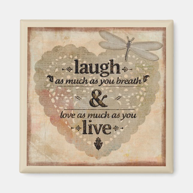 Aimant Laugh and Live (Devant)