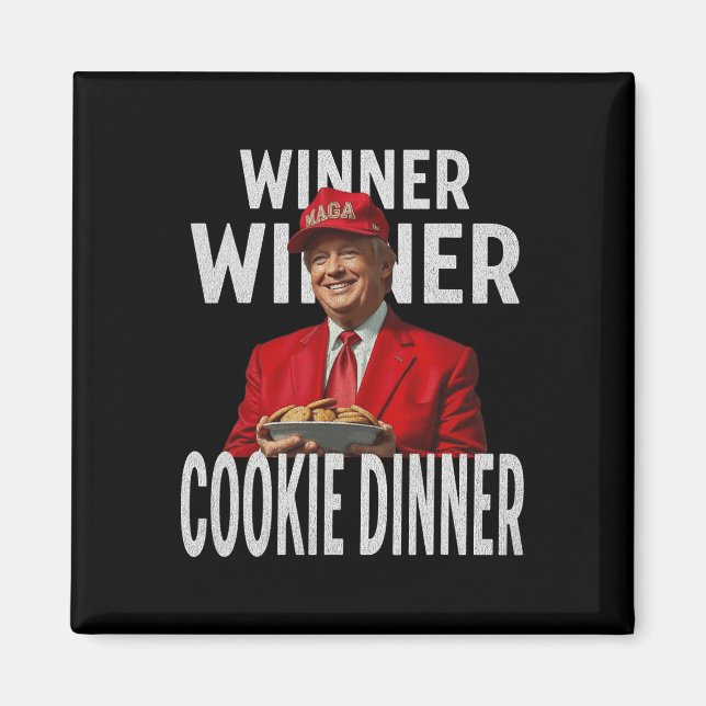 Aimant Lauréat du dîner Cookie Dinner Funny Trump 2024 47 (Devant)