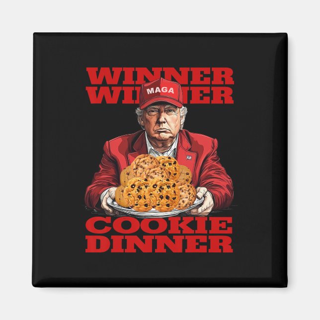 Aimant Lauréat du dîner Cookie Dinner Funny Trump 2024 47 (Devant)