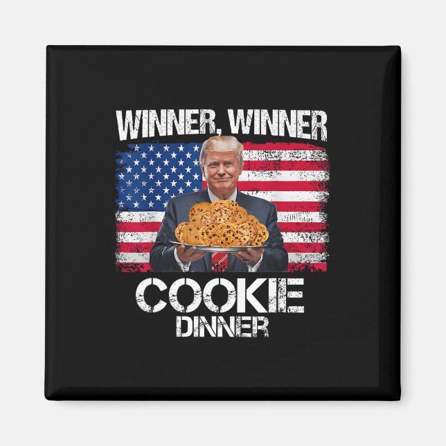 Aimant Lauréat du dîner Cookie Dinner Funny Trump 2024 47 (Devant)