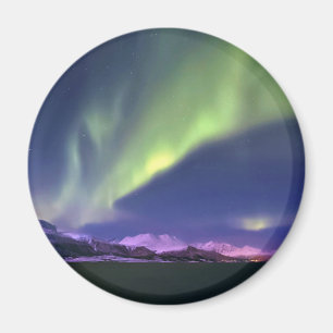 Aimant L'aurore Borealis au-dessus de Lyngenfjorden
