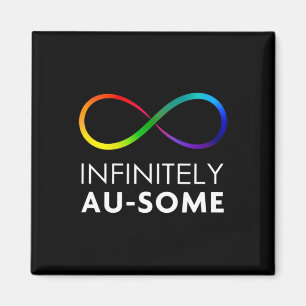 Aimant L'autisme à la place rouge - Infiniment Au-un Infi