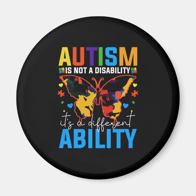 Aimant L'Autisme N'Est Pas Un Handicap, C'Est Un Différen (Devant)