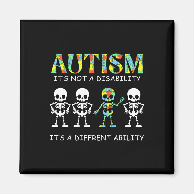 Aimant L'autisme n'est pas un handicap C'est une capacité (Devant)