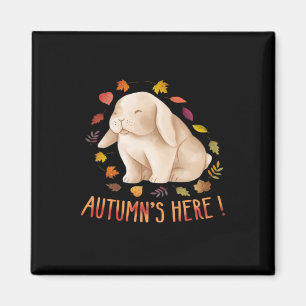 Aimant L'automne dit joli lapin automne c'est l'automne v