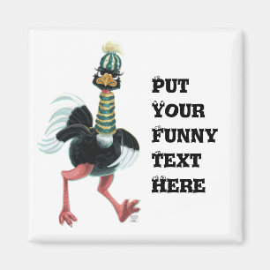 Aimant L'autruche arctique à la course