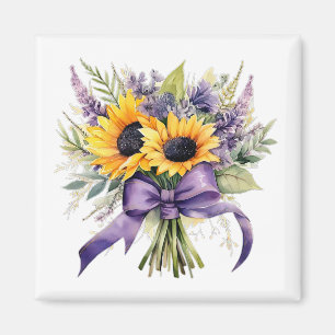 Aimant Lavande & Tournesols