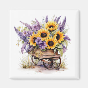 Aimant Lavande & Tournesols