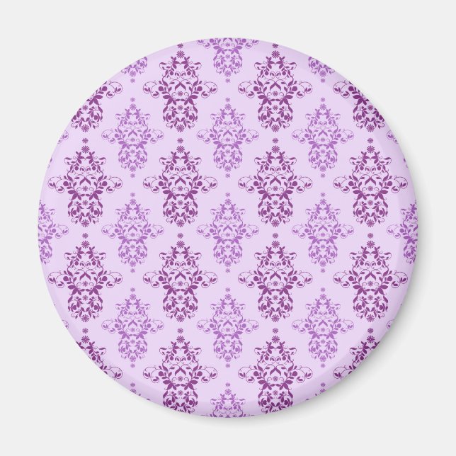 Aimant Lavande Violette Damassé Bicolore (Devant)