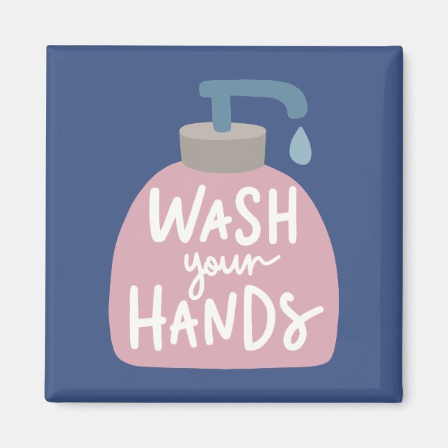 Aimant Lave-toi les mains (Devant)