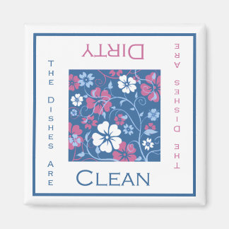 Aimant Lave-vaisselle à la floraison propre ou sale