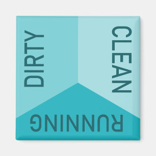 Aimant Lave-vaisselle Bureau Cuisine propre Sale réversi