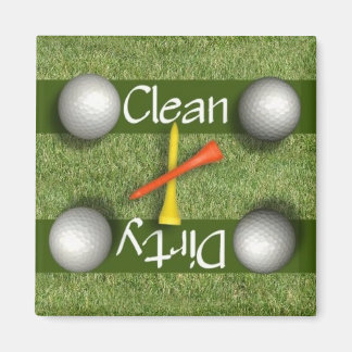 Aimant Lave-vaisselle de golf propre ou sale