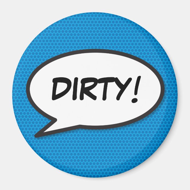 Aimant Lave-vaisselle Dirty Fun Retro Comédie Livre Pop A (Devant)