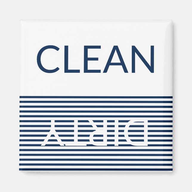 Aimant Lave-vaisselle Lave-linge bleu blanc (Devant)