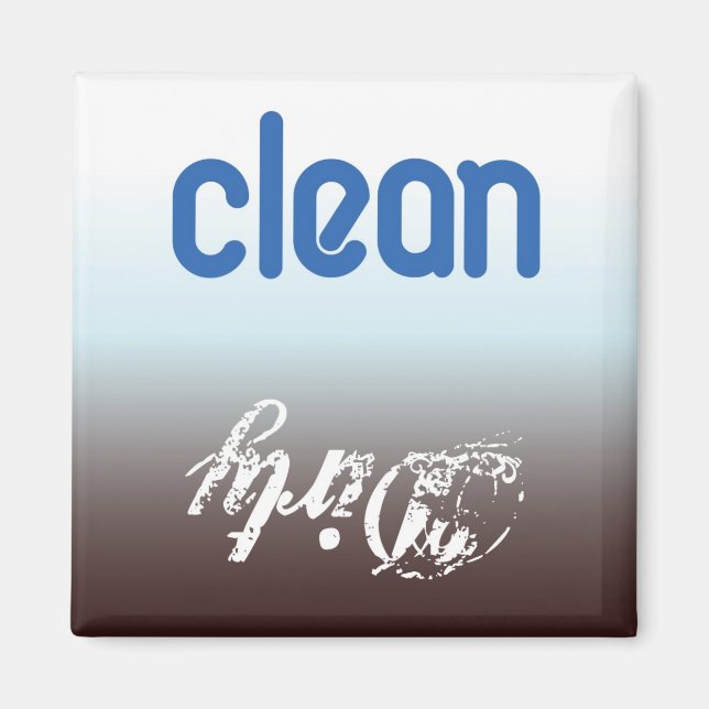 Aimant lave-vaisselle/lave-linge propre/sale (Devant)