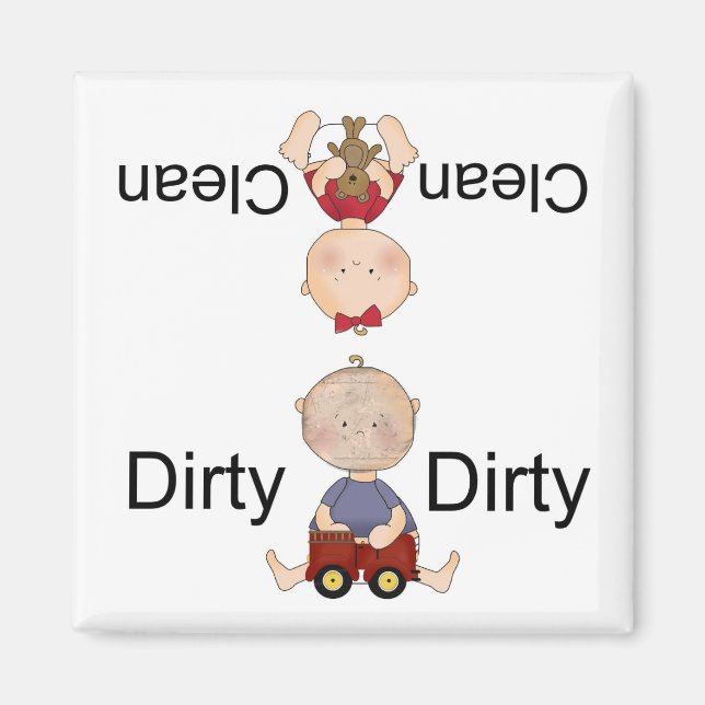 Aimant lave-vaisselle propre (Devant)